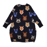 Long-sleeved dress made of cotton (organic)